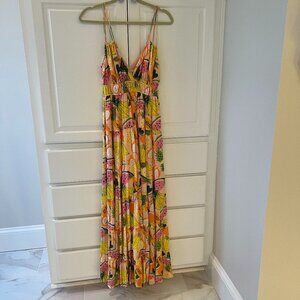 Hutch for Anthropologie Fruit Print Maxi Dress size Small